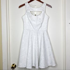 XOXO white floral pleated dress